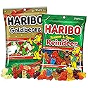 Christmas Haribo Gummy Bears and Sweet and Sour Reindeer, Holiday Chewy Fruit Candies, Festive Stocking Stuffer Gifts, 4 Ounces (Pack of 2)