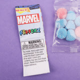 Flipperz Marvel Superhero Finders Keepers with Assorted Gummies, Individually Wrapped Candy, Collectible Character Inside, Basket Stuffer Gifts, 0.35