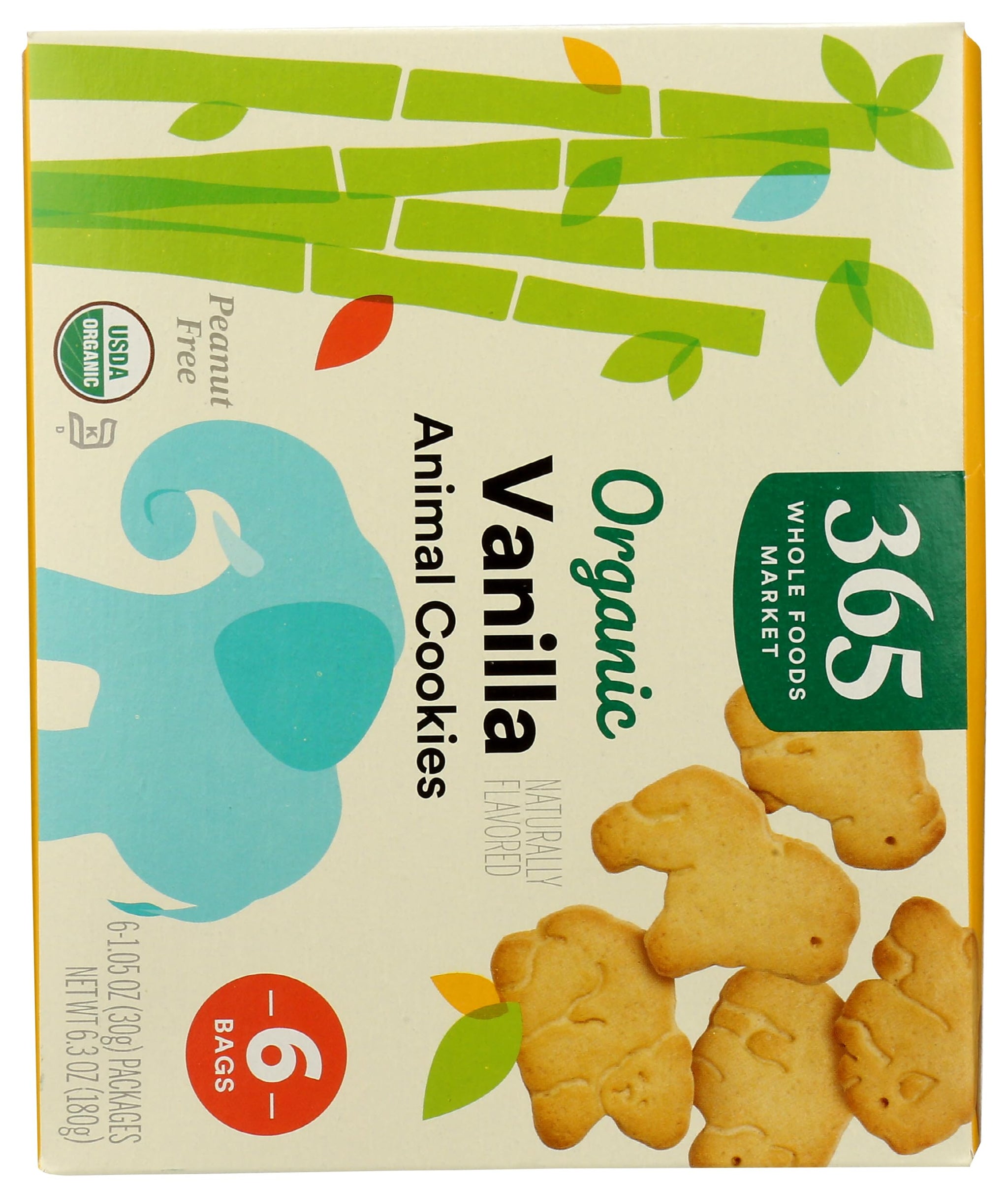 365 by Whole Foods Market, Organic Multi Pack Vanilla Animal Cookie, 6.3 Ounce