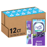 Crystal Light Drink Mix with Caffeine, 120 Packets, for Convenient On-the-Go Flavorful Hydration, Naturally Flavored Grape with other natural flavor