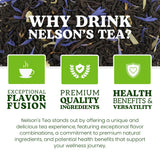 Nelson's Tea - Vanilla Caramel Earl Grey Loose Leaf Tea- Blend of Black Tea, Oolong, Cornflower Petals, and Natural Flavors- Tea or Dessert Smoothness