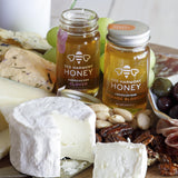 Bee Harmony Classic Honey Flight, Mini Honey Gift Set, 4 Jars, 3 OZ Each, Premium, Raw, Made in the USA