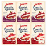 Junket Danish Dessert Raspberry and Strawberry Mix - for Pie Filling, Cheesecake Topping, Sauces, Puddings, and Glazes. Add Water, Heat 60 Seconds