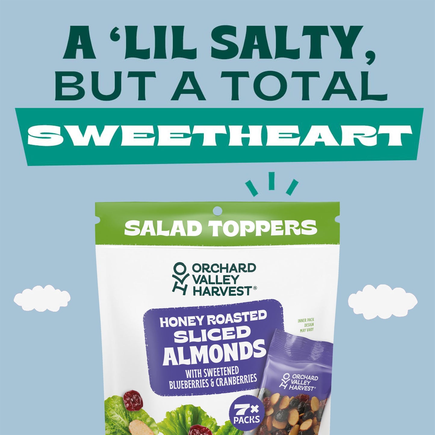 Orchard Valley Harvest Salad Toppers Honey Roasted Sliced Almonds With Sweetened Blueberries & Cranberries Multipack, Gluten Free, Made With Real