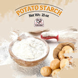 52USA Potato Starch, Potato Starch for Cooking 21oz(1.31 lb) | Gluten-Free, No Preservatives & Artificial Ingredients, Pure Potato Starch Ideal