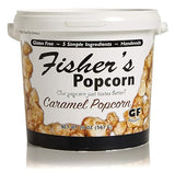 Fisher's Popcorn Caramel Popcorn, Gluten Free, 5 Simple Ingredients, Handmade, No Preservatives, No High Fructose Corn Syrup, Zero Trans Fat, 20oz Tub
