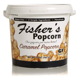 Fisher's Popcorn Caramel Popcorn, Gluten Free, 5 Simple Ingredients, Handmade, No Preservatives, No High Fructose Corn Syrup, Zero Trans Fat, 20oz Tub