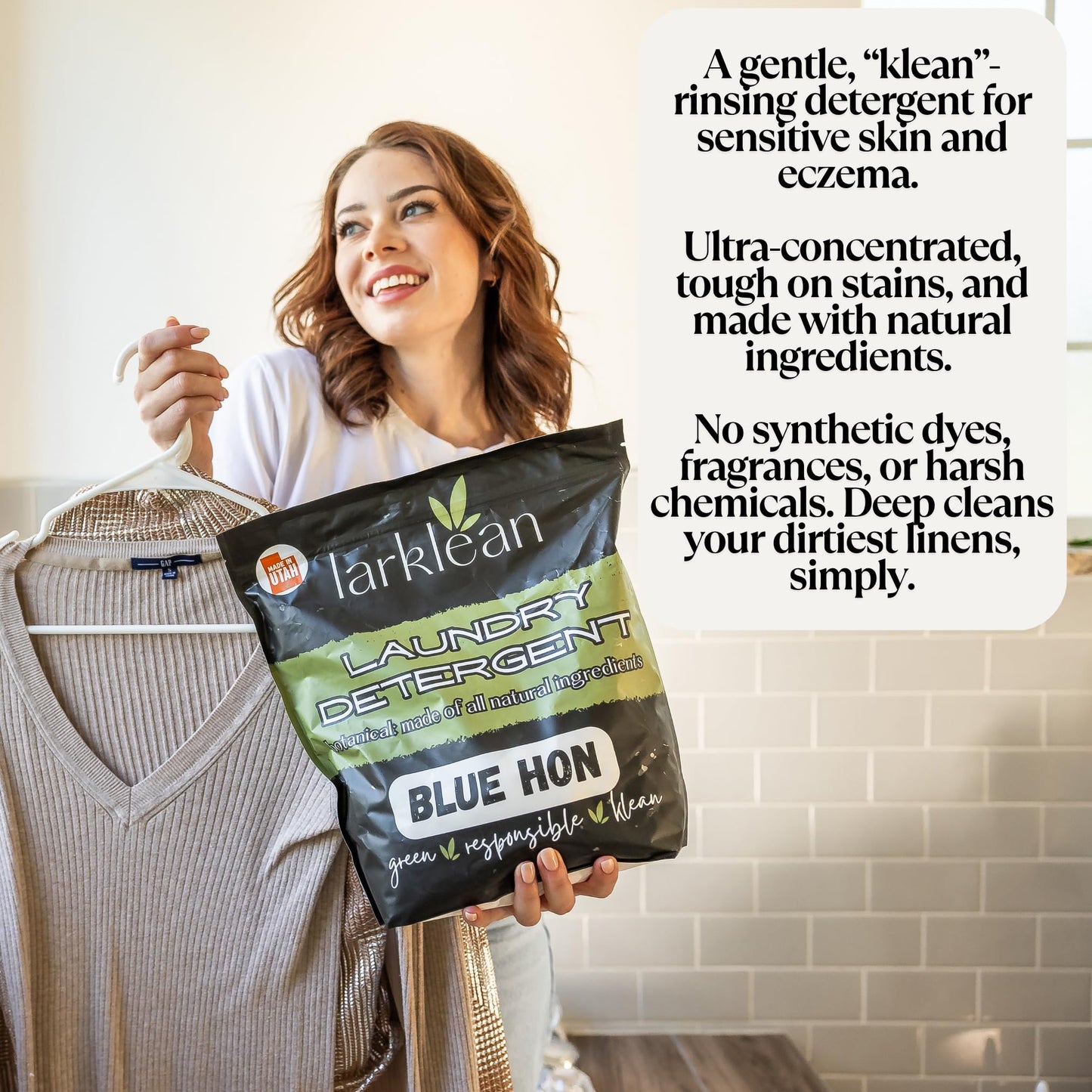 Laundry Detergent Powder | Non-Toxic Laundry Detergent for Sensitive Skin | Easy To Use, Tough on Stains, Gentle on Fabrics | Botanical Laundry Powder