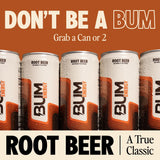 BUM Sugar-Free Energy Drink, Root Beer - Lightly Carbonated & No Artificial Colors, Natural Caffeine & Citicoline for Energy & Focus, Brain Boost
