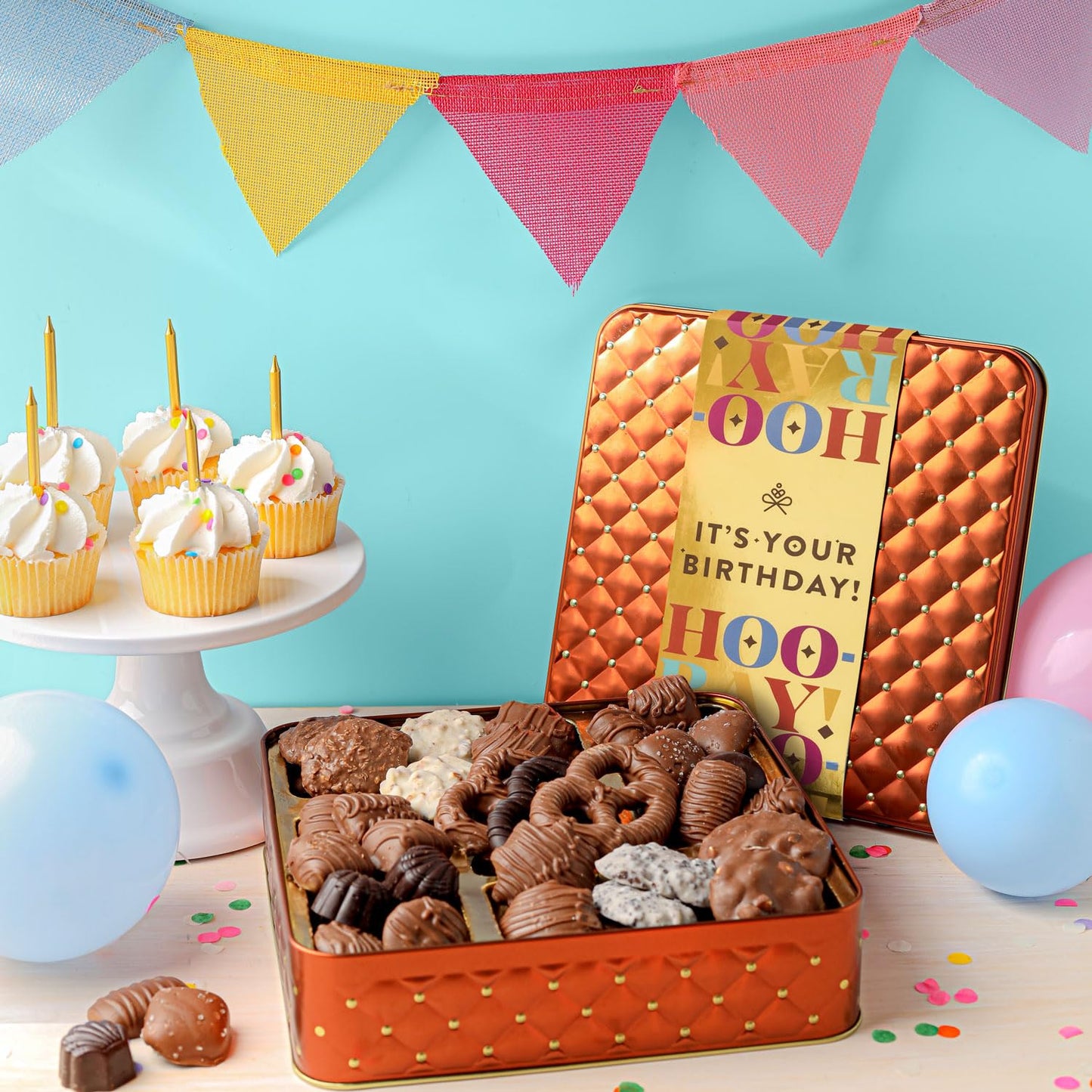 Birthday Food Gift Basket, Happy Birthday Chocolate, Birthday Gift Box, Food Birthday Gifts for Women and Men, Birthday Treats, Prime Snack Gift