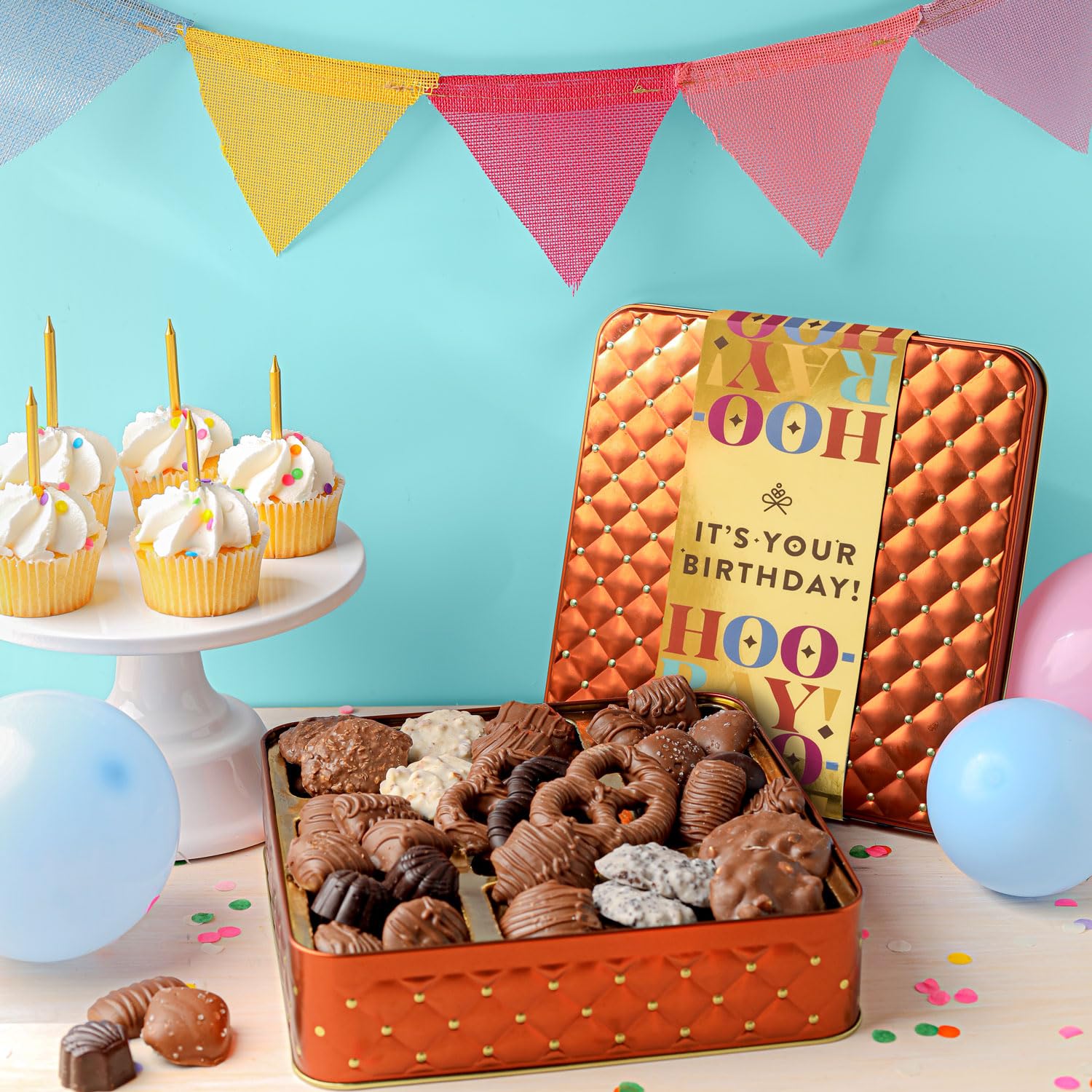Birthday Food Gift Basket, Happy Birthday Chocolate, Birthday Gift Box, Food Birthday Gifts for Women and Men, Birthday Treats, Prime Snack Gift
