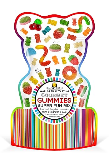 Happy Yummies Worlds Best Tasting Gourmet Gummies Super Fun Mix 16oz