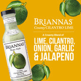 BRIANNAS - Home Style Creamy Cilantro Lime Dressing - Fine Salad Dressing made with Premium Ingredients - Gluten Free, Kosher, & Low Sugar - 12 oz