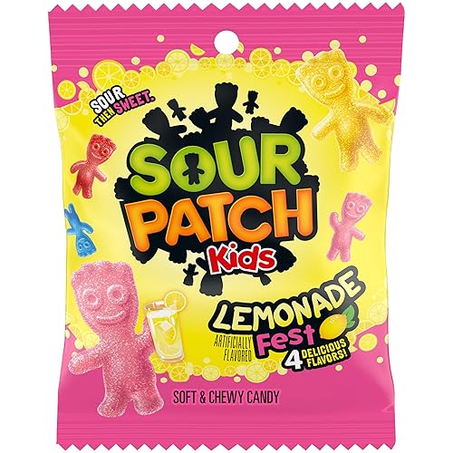 SOUR PATCH KIDS Lemonade Fest Soft & Chewy Gummy Candy, 3.61 oz