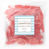 Strawberry Sour Belts, 1 Pound Bulk Bag, The Hampton Popcorn & Candy Company