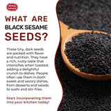 Black Sesame Seeds 7 LB Bulk Jar - All Natural, Pure, Non-GMO, Freshly Packed Sesame Seeds, Unhulled & Gluten Free by Spicy World