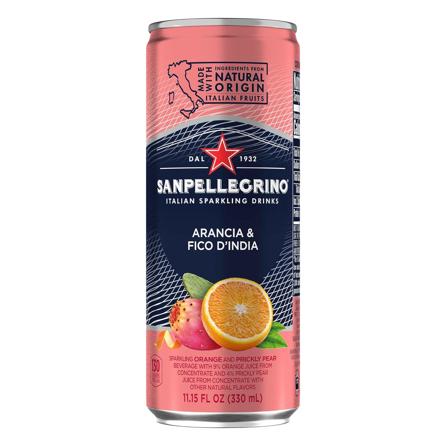 Sanpellegrino Prickly Pear and Orange Sparkling Fruit Beverage, 11.15 fl oz. Cans (6 Count)