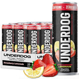 Underdog Performance Energy Drink, Strawberry Lemonade, Nootropics, Green Tea Extract, Citrulline, Clean, Sugar Free Fast & Slow Release 249mg