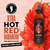 Heartbeat Hot Sauce Co. | In Flames Extra Hot Red Habanero, 6 oz.
