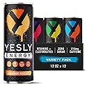 Yesly Energy Drink, Variety Pack, Naturally Flavored Sparkling Energy Drink With Electrolytes, Magnesium, Potassium, Vitamin C, B6 & B12, Natural