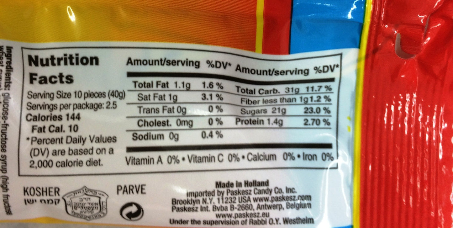 Paskesz Lasso Intensely Flavored Strawberry Laces 3.5 Oz. Pk Of 3.
