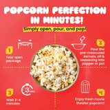 Handi-Pak Gourmet Popcorn Kit, 24 Pre-Portioned Packs for 8 oz Poppers, Popcorn Machine, Movie Theater Style, Butter Coconut Oil, Packet with Kernels