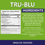 Tru Blu Unsalted Saltine | No artificial ingredients | No High Fructose Corn Syrup | Made in the USA | 16 Ounce (Pack of 3)
