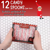 Christmas Candy Spoons Assortment, Peppermint, Caramel, and Mint Chocolate Flavored Stirrers, Hot Cocoa Bar Essentials, 36 Total Pieces (Set of 3)