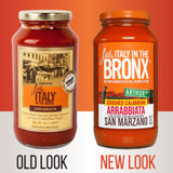 Little Italy Bronx Arrabbiata Sauce - Pasta Sauce, Spaghetti Sauce, Tomato Sauce, Low Carb Pasta & Pizza Spicy Marinara, No Added Sugar - 24 Oz