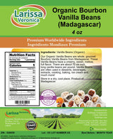 Organic Bourbon Vanilla Beans (Madagascar) (4 oz, ZIN: 526059) - 3 Pack