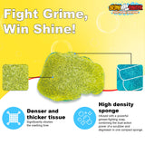 Degreaser Dish Soap Infused Cleaning Sponge, Activates with Water, 2 Pack, Non Scratch, Ergonomic, Fresh Citrus Orange Scent