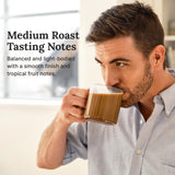 For Wellness Arabica Whole Bean Coffee (12 oz, Medium Roast) - Pair With The Good Stuff to Supercharge Your Coffee