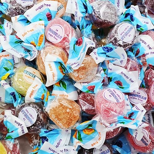 Bonelle Sugar-Free Fruit Jelly Candy, Individually Wrapped, Vegan, Gluten-Free (1 Lb)