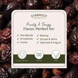 Starwest Botanicals Rosehips Whole Organic - Dried Herb for Tea & Baking, Seedless, Cut & Sifted, Certified Kosher, Non-GMO - Bulk 1 lb Bag
