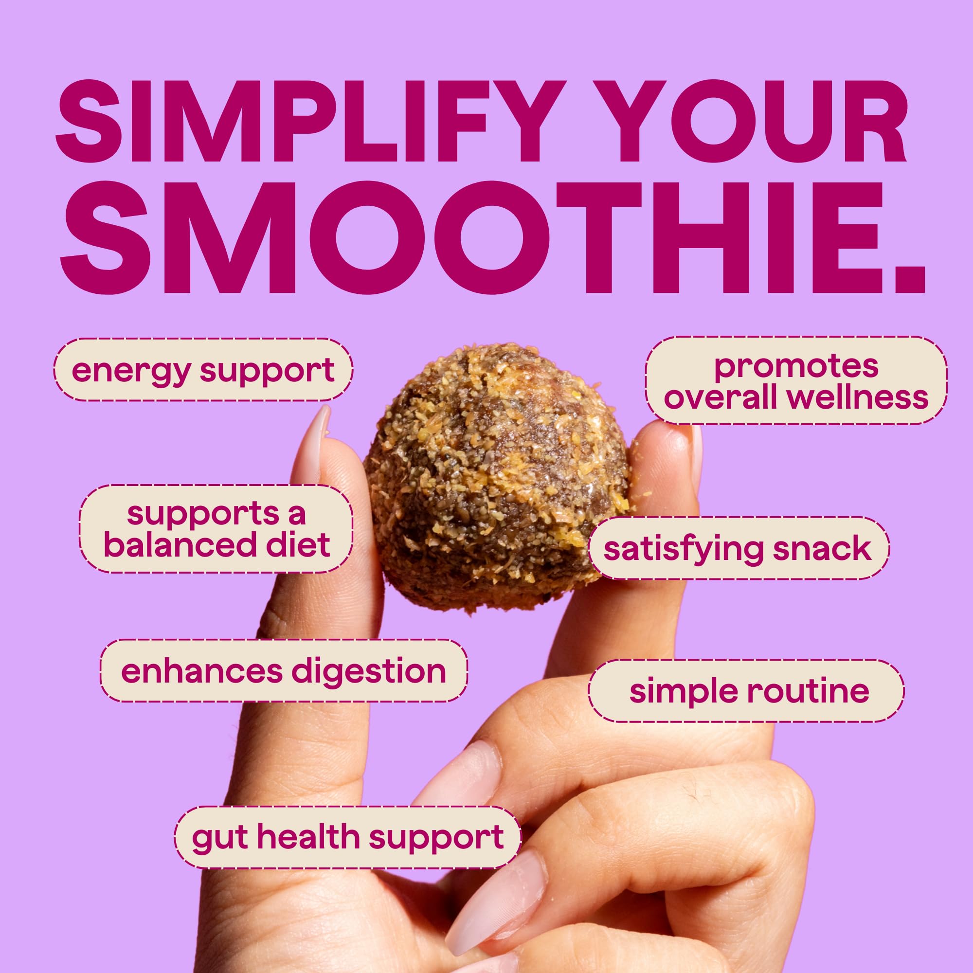 The Bomb Co. Blender Bomb, Get up & Goji, Superfood Smoothie Mix With Goji Berries, Hemp, Flax, Chia Seeds & Amino Acids, Gluten Free, High Fiber, 10