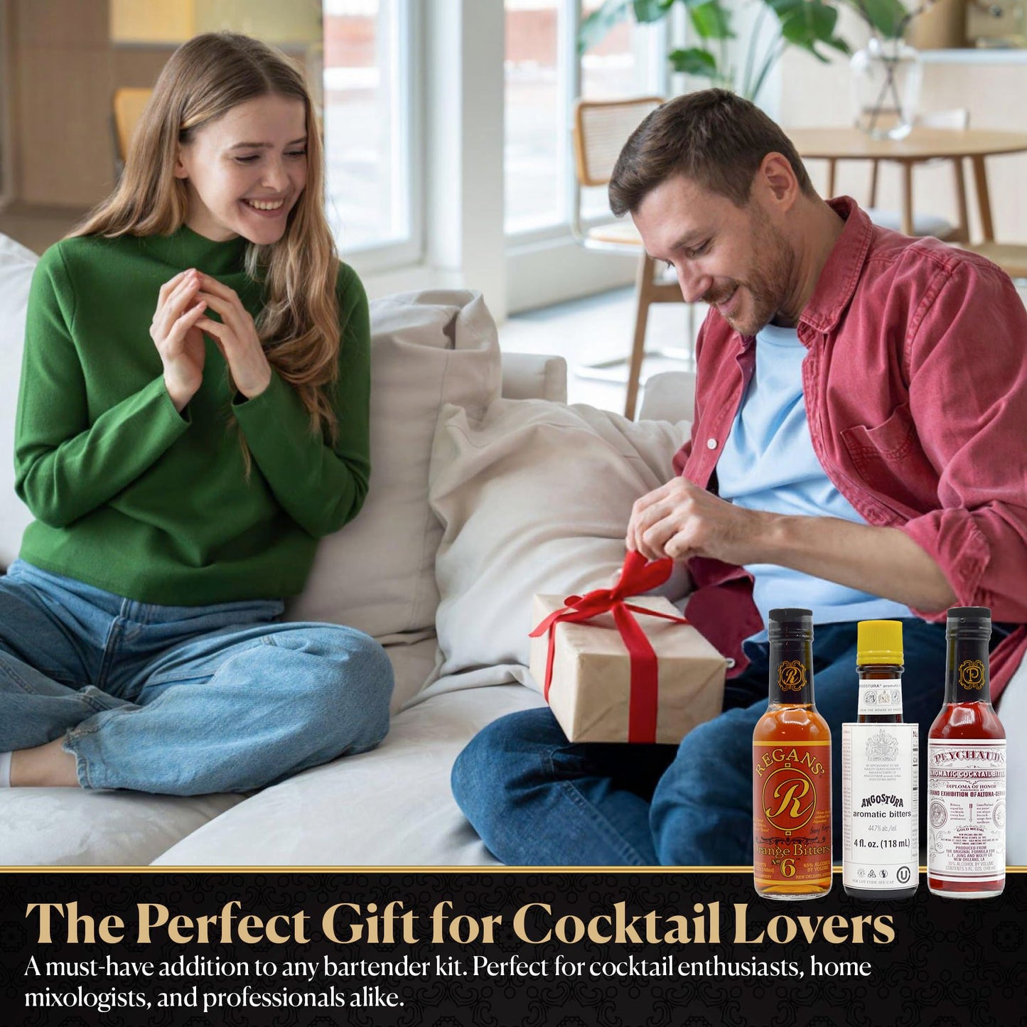 Bitters Triple Play Cocktail Bitters for Old Fashioned Cocktails Gift Set-Angostura Aromatic 4oz, Peychauds Aromatic 5oz, Regans Orange No 6 5oz (Pack