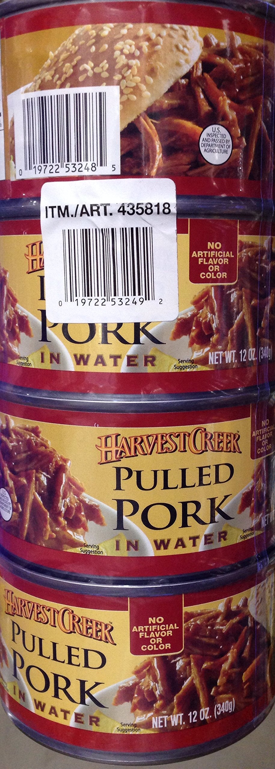 4 set- Harvest Creek Pulled Pork 4/12 Oz. Total 48 16 count
