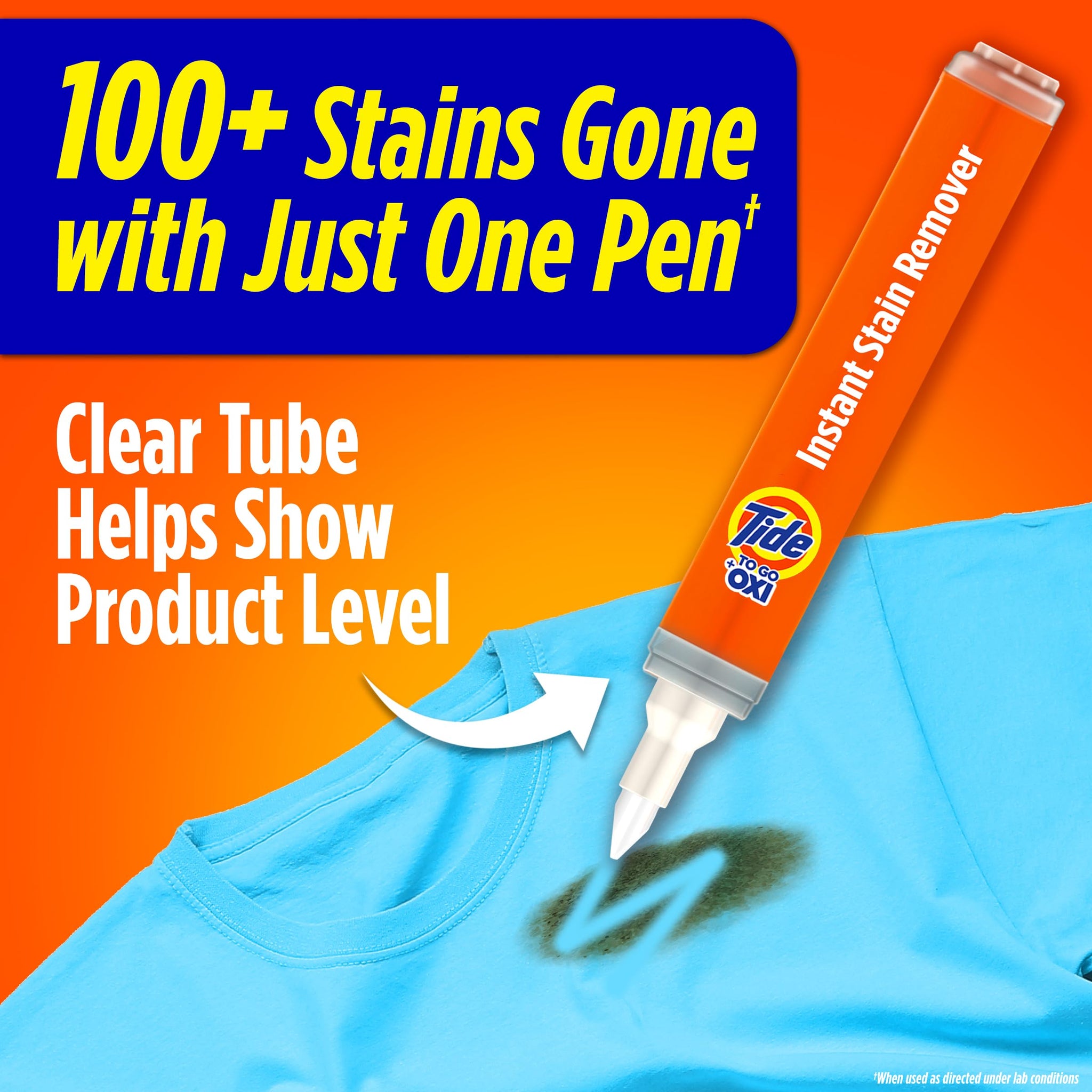 Tide Stain Remover for Clothes, Tide To Go Pen, Instant Stain & Spot Remover for Clothes, Travel & Pocket Size, 5 Count (Pack of 1) (Packaging May