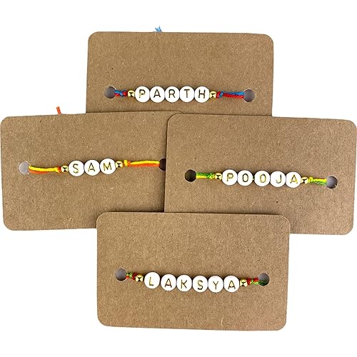 LOVENSPIRE Personalized Name Rakhi for Brother Raksha Bandhan Designer Handmade Rakhi Thread for Bhaiya Custom Name Rakhi - Rakhi Gift Hamper
