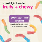 Snak Club Mixed Classic Gummies, Bulk Candy Mix with Gummy Bears, Sour Worms, Cherry Slices, Soft and Chewy Assorted Fruit Gummies, 40 oz Bag