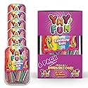 Halal Sour Rainbow Belt Gummy Candy | 6 Pack Bundle (6x7 oz Tubs) | Chewy Sour Rainbow Belt Candy | Resealable Tubs in Bulk with Display Box | Halal