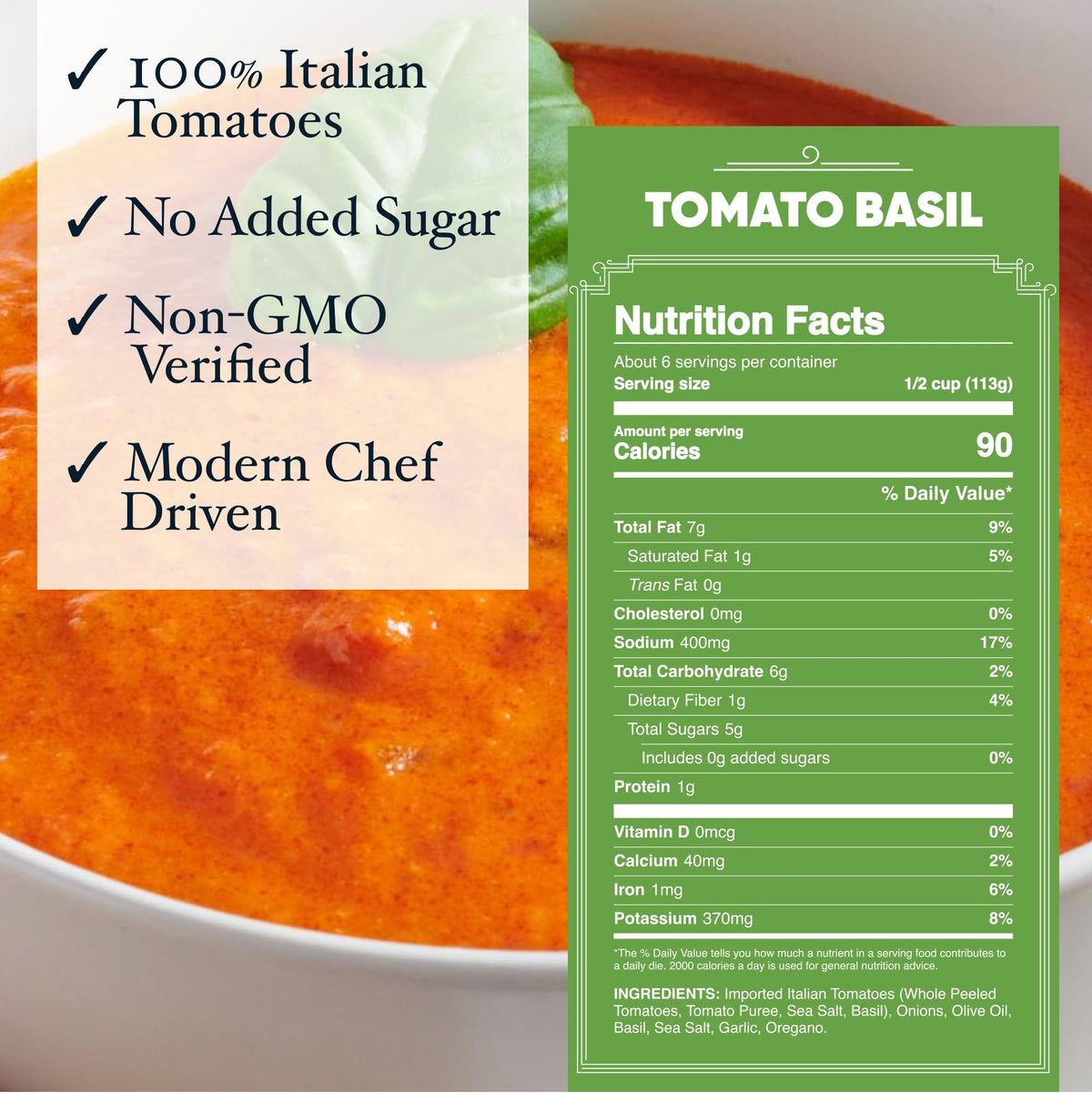 Carbone Tomato Basil Pasta Sauce, Italian Tomato Sauce, 2 Pack (24oz)