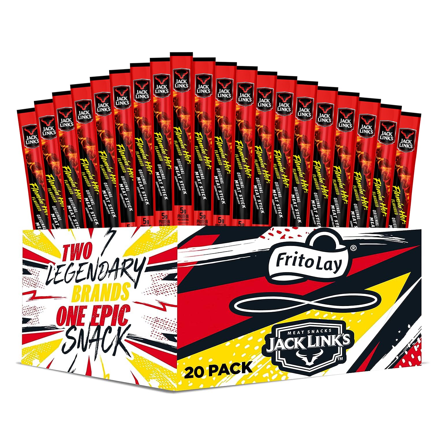 Frito Lay Jack Link's Meat Stick Flamin' Hot (Pack of 20)