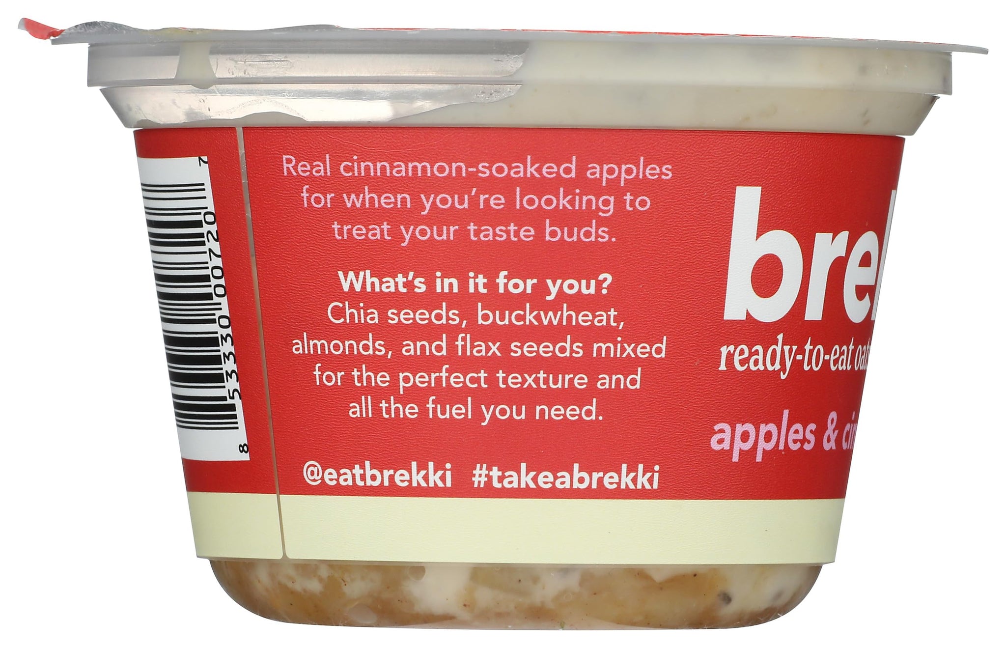 Brekki, Oats Overnight Apples And Cinnamon, 5.3 Ounce