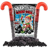 Naughty List Christmas Candy Coal Gift Set, Sour Gummies and Strawberry Chews, Funny Stocking Stuffer Treats, 3 Items