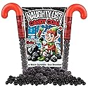 Naughty List Christmas Candy Coal Gift Set, Sour Gummies and Strawberry Chews, Funny Stocking Stuffer Treats, 3 Items