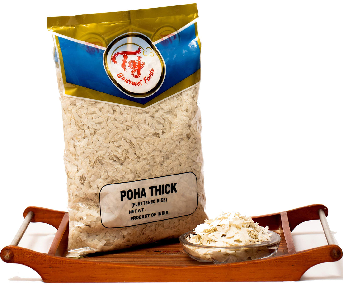 TAJ Indian Poha Powa Flattened Rice (Thick, 4-Pounds)