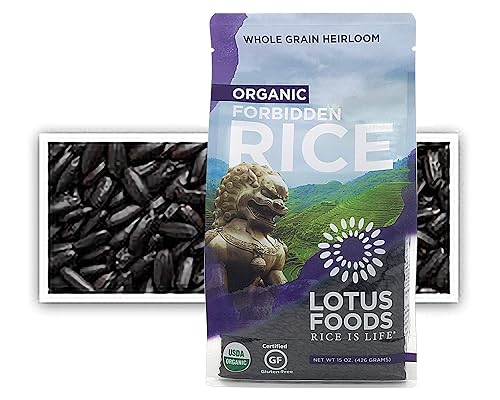 Lotus Foods Organic Forbidden Rice, 15-Ounce Bags (Pack of 12)