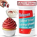 Bakerpan Red Oil-Based Dye-Free Food Coloring Powder for Baking - 30g - Plant-Based, Natural Coloring for Buttercream Frosting, Chocolate, Candy