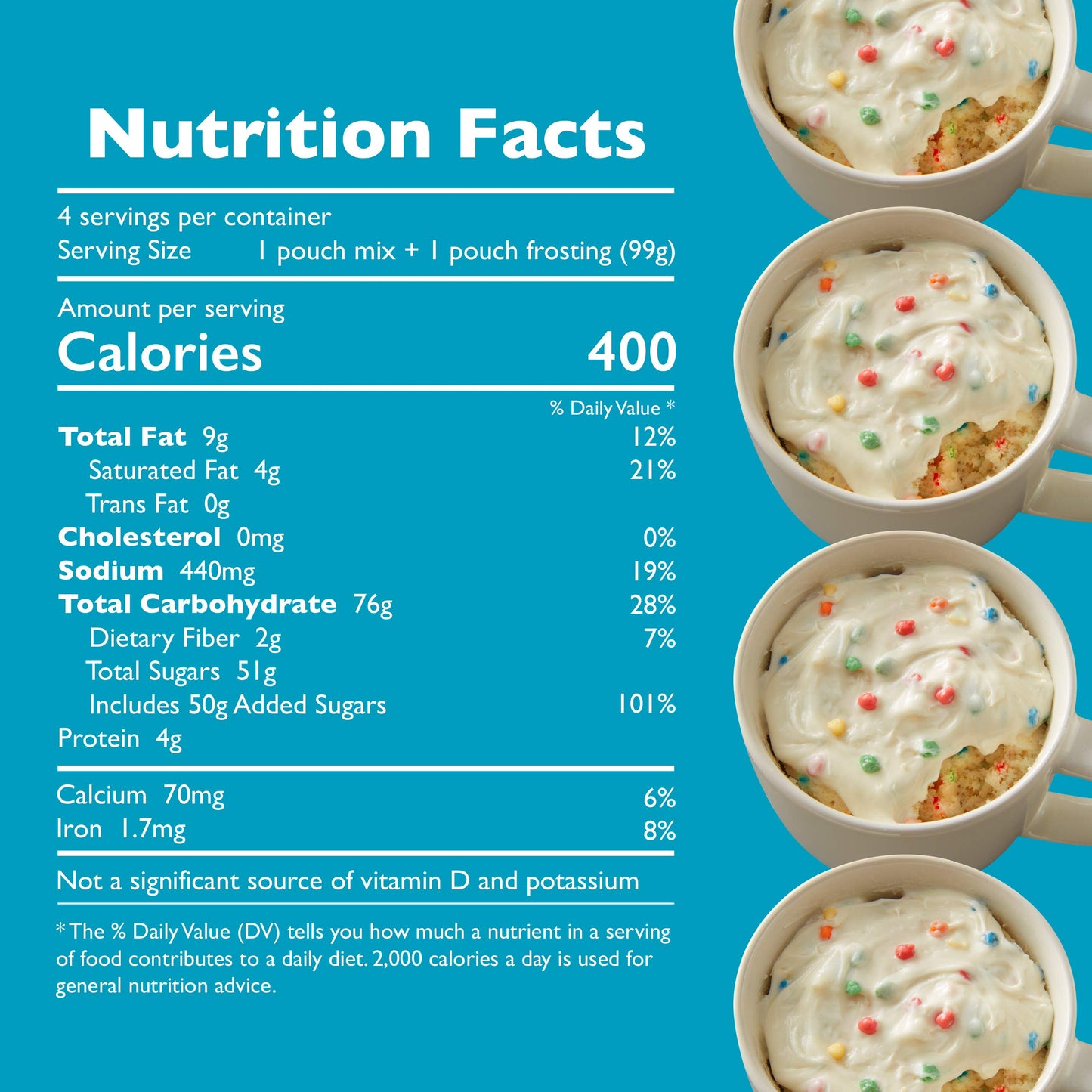 Betty Crocker Baking Mug Treats Rainbow Chip Cake Mix with Rainbow Chip Frosting, 13.9 oz(us) (1)